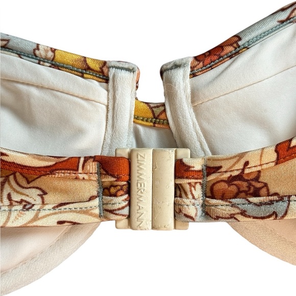 Zimmermann Andie Floral Underwired Bikini Top Size 0CD - Picture 5 of 9